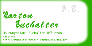 marton buchalter business card